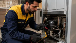 بررسی علائم خرابی کمپرسور یخچال توسط تعمیرکار ایرانی
