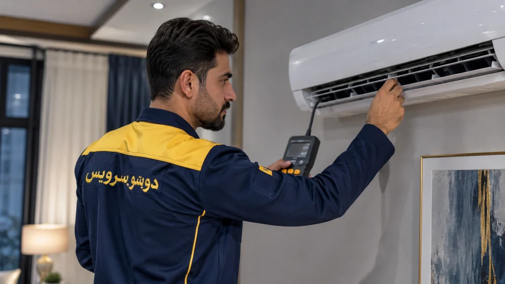 علت خنک نکردن کولر گازی و بررسی مشکلات سرمایش توسط تعمیرکار دوسو سرویس
