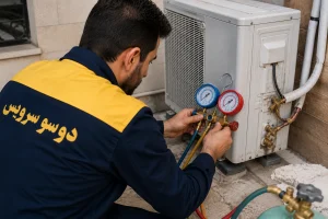 اتصال گیج فشار برای شارژ گاز کولر گازی