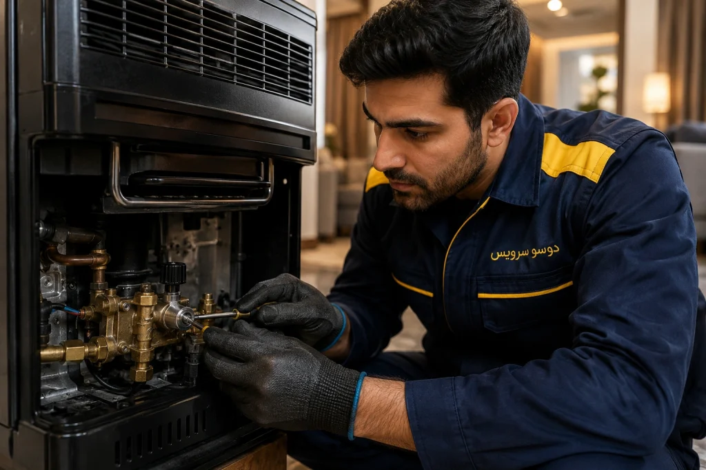 تعمیر شیر کنترل بخاری گازی