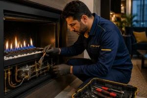 سرویس و عیبیابی شومینه گازی توسط تکنسین ایرانی
