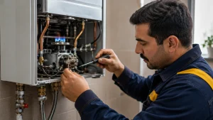 سرویس و تنظیم شمعک آبگرمکن توسط تعمیرکار متخصص