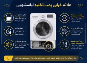 عیب یابی پمپ تخلیه لباسشویی و بررسی فیلتر و شلنگ