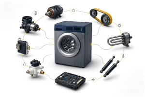 عیب یابی و بررسی مشکلات رایج ماشین لباسشویی