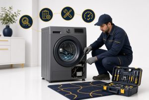 عیبیابی و بررسی خرابی ماشین لباسشویی توسط تعمیرکار